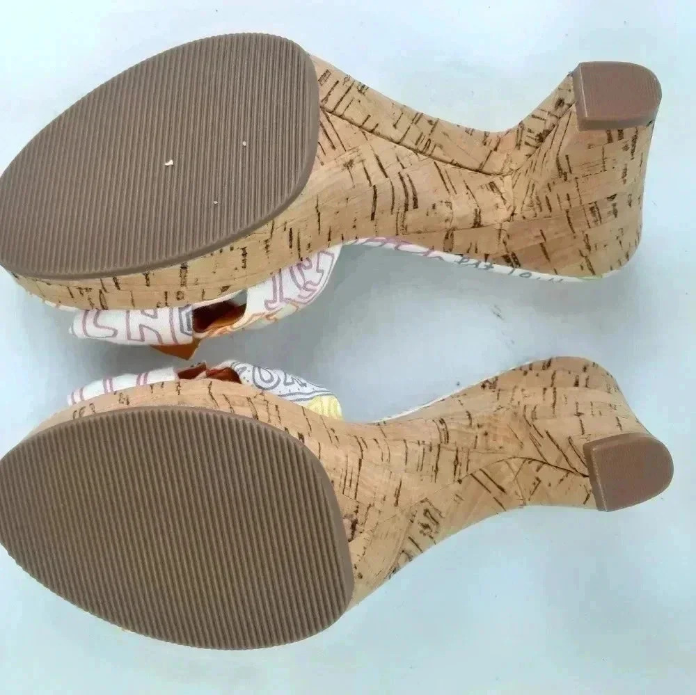 Coach Kork open toe heels Size 6.5 - Picture 8 of 8